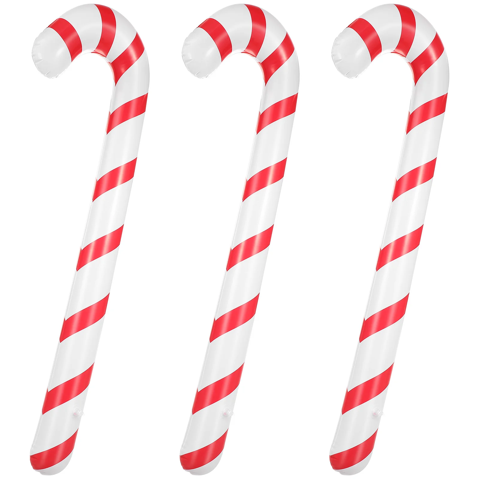

3 Pcs Christmas Tree Ornament Decorative Crutches Inflation Candy Walking Sticks Toys Child