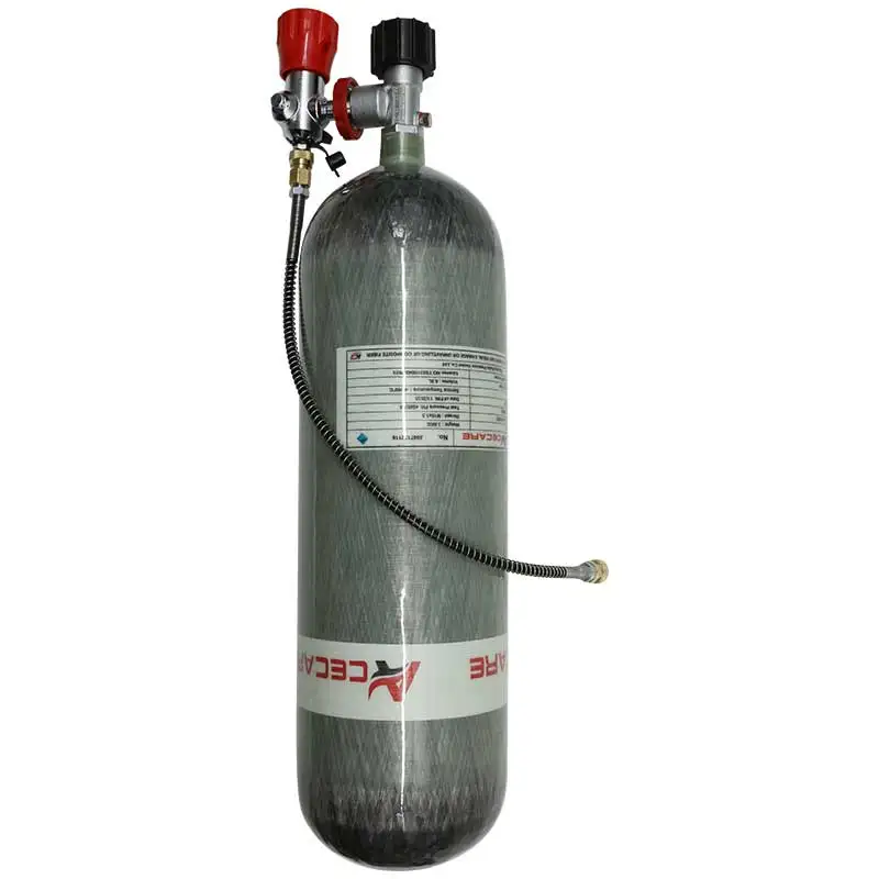 Acecare 4500psi 300bar 30mpa 6,8 l Kohlefaserzylinder-Taucht ank hpa Luft flasche m18 * 1,5 Ventil und Ablage station Tauchen