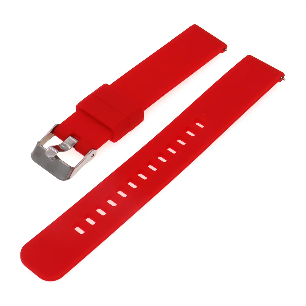 Waterproof Soft Rubber Smart Watch Bandas, liberação rápida, Silicone Strap, 16mm