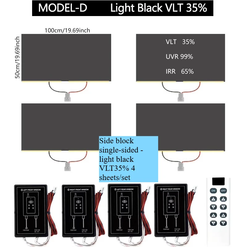Sub-control Car PDLC Smart Film Is Used for Window Switchable Privacy Glass Electric Smart Film, Adjustable 7 Gears