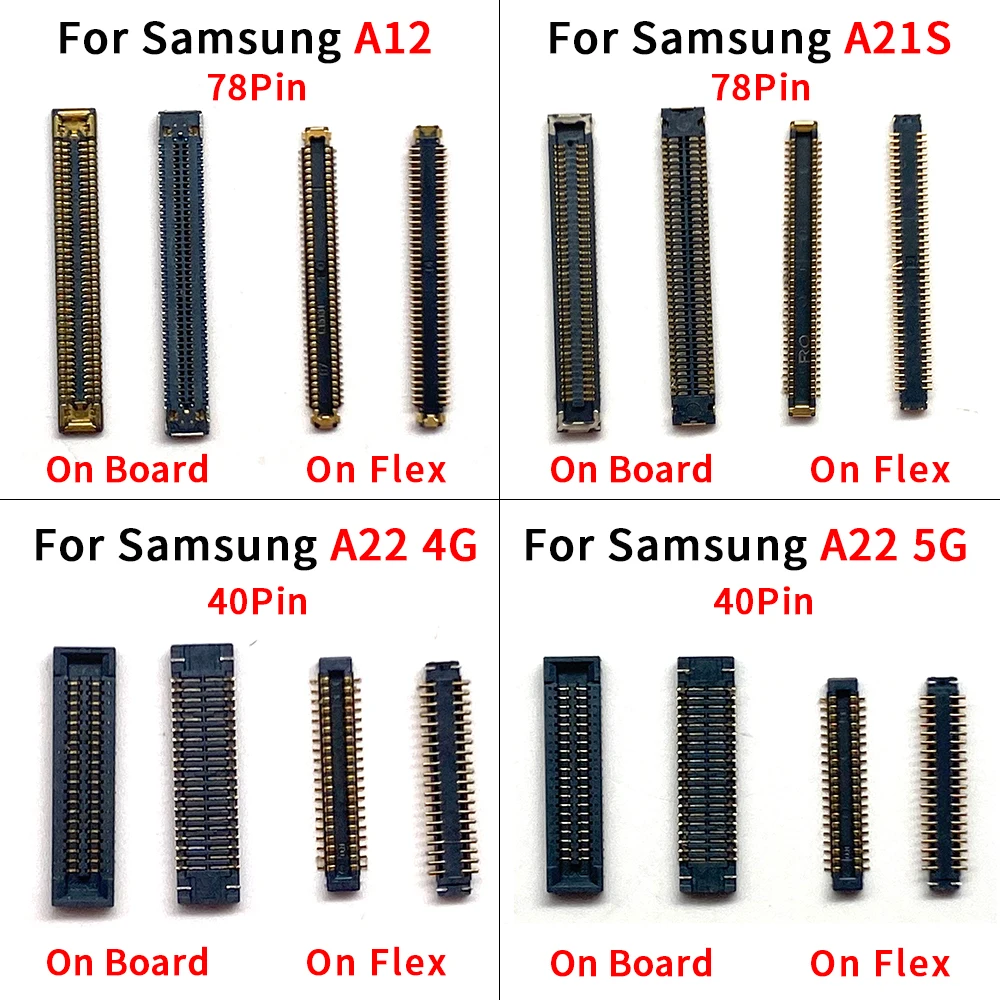 10 Pcs For Samsung A12 A13 4G 5G A21S A22 4G 5G LCD Display Screen FPC Connector Port On Mainboard Flex Cable