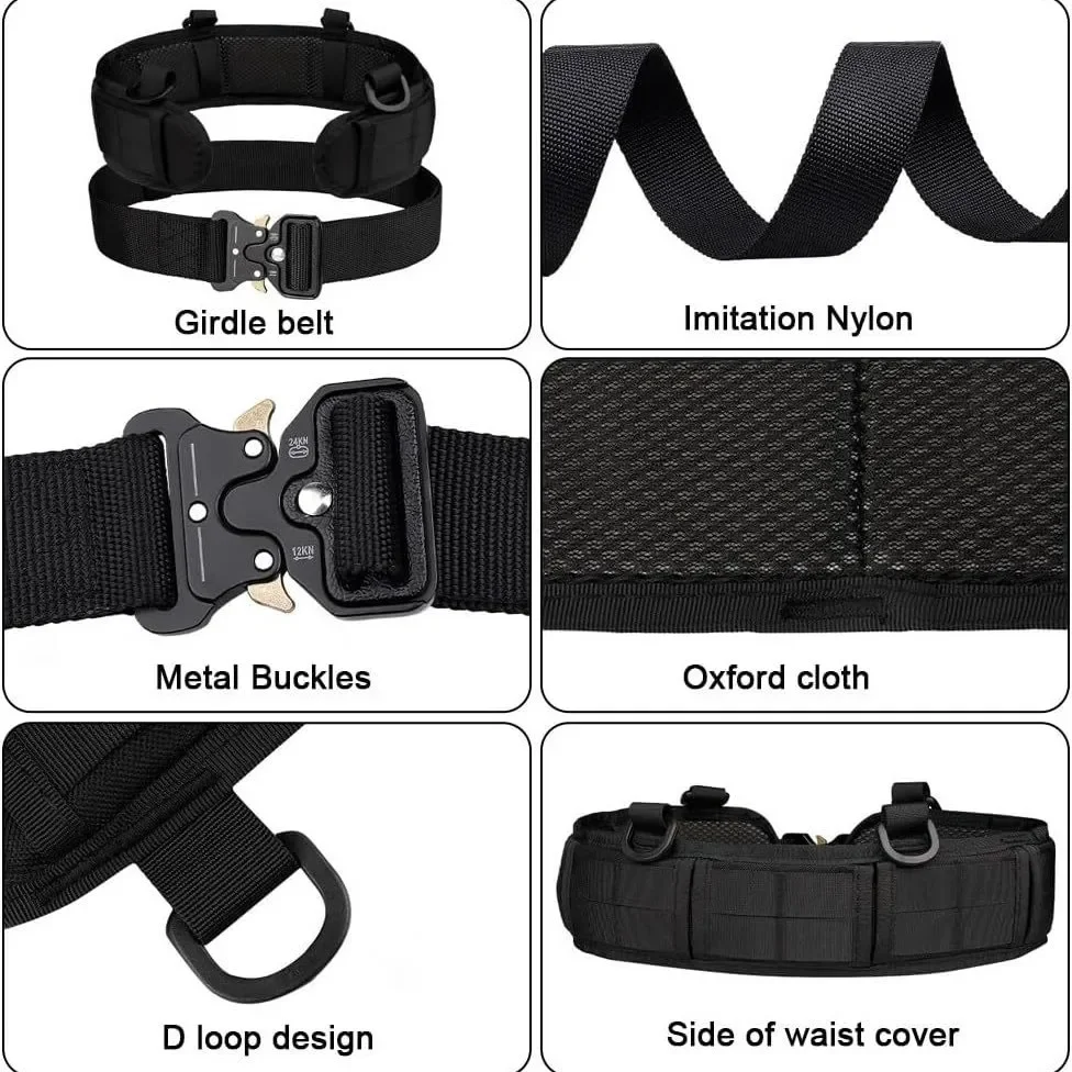 حزام تكتيكي خارجي متعدد الوظائف من النايلون، مجموعة مغلفات خصر للتدريب المباشر