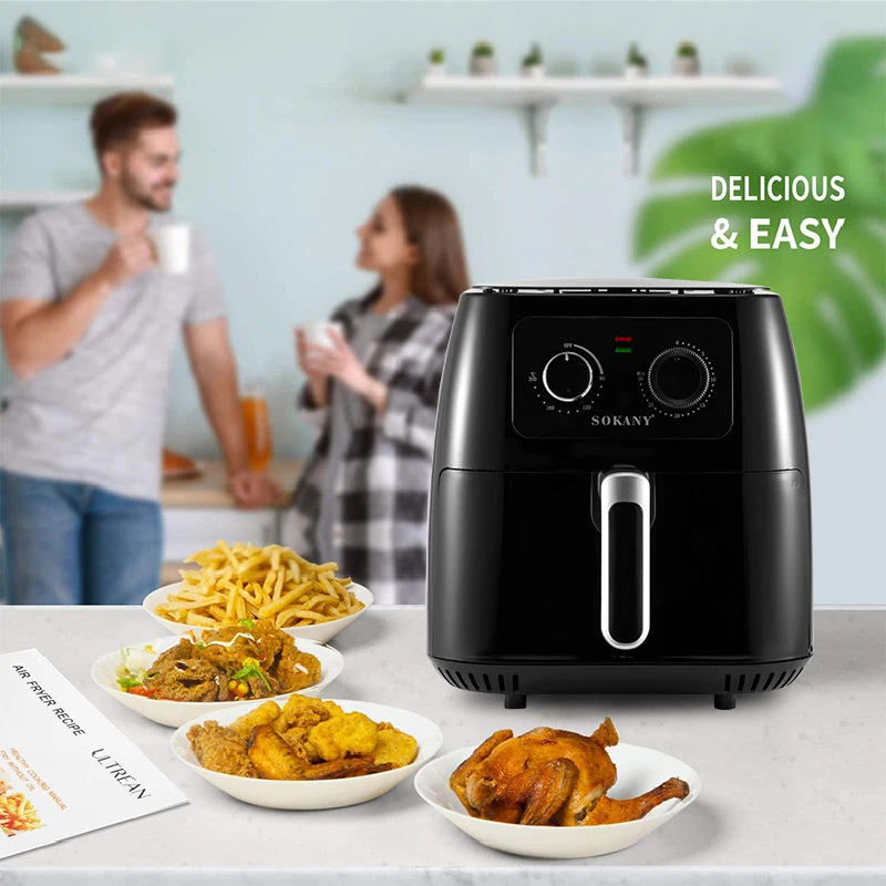 8.5L Large Capacity Air Fryer Single Bin French Fry Without Oil Hot Air Electric Fryer Home Square Deep Fryer