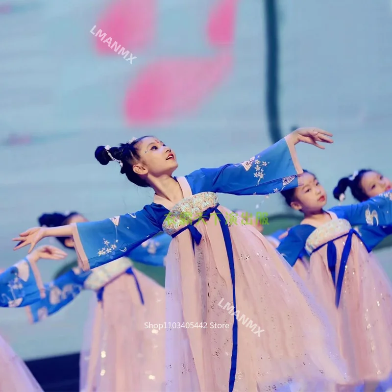 children's-hanfu-ancient-costume-tang-costume-dress-dance-costume-chinese-style-guzheng-performance-costume