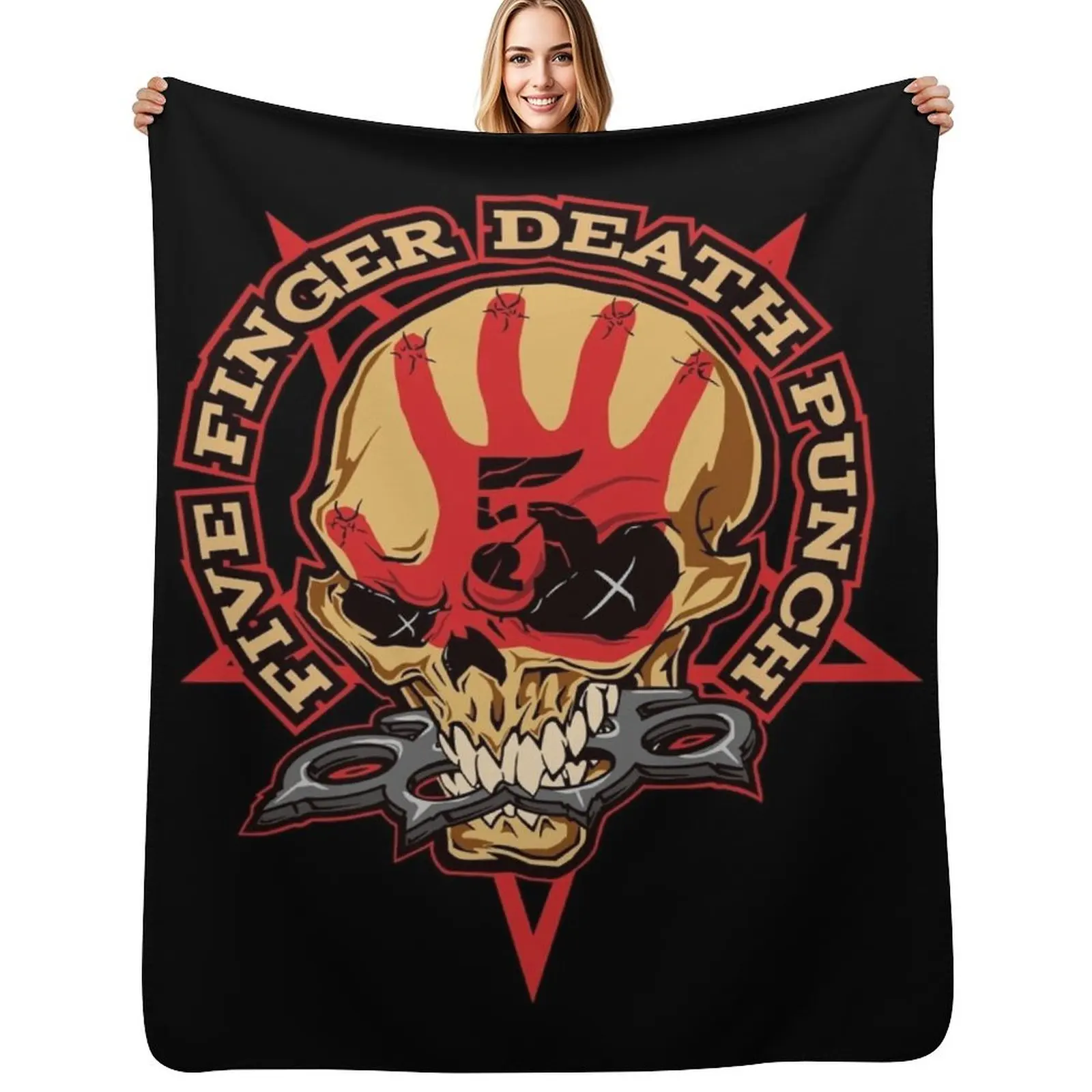 

kitten pixie wearing translucent wings five finger death punch Throw Blanket Thin Soft Blanket for Summer Night Sleeping