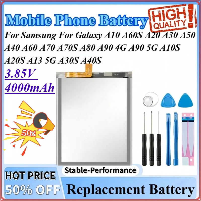 

3.85V 4000mAh Battery For Samsung For Galaxy A60S A10 A30 A20 A40 A50 A70 A60 A70S A90 4G A80 A90 5G A10S A20S A13 5G A40S A30S