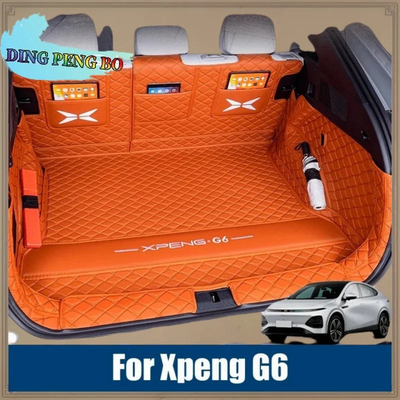 Image of Für Xpeng G6 2024 2025 2026 Kofferraummatte Hintere Kofferraumauskleidung Laderaumschutz Ledermatte Innenraum-Modifikationszubehör