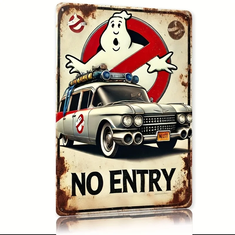 Retro Ghostbusters Metal Sign - 
