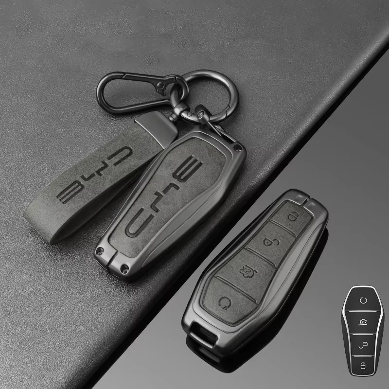 Zinklegierung Leder Autoschlüssel-Hülle für BYD Sealion 7 Song Plus Seal U DM-i Song Pro Dolphin Atto 3 2 Schlüsselanhänger Zubehör – Detail 8