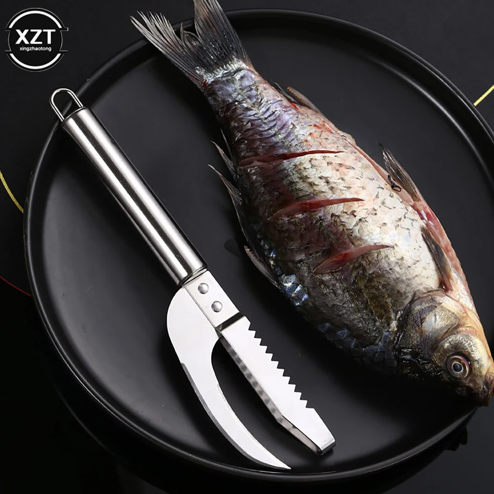 New Stainless Steel Fish Scale Knife 3 In 1 Fish Scale Knife Cut/Scrape/Digging Fish Gill Quick Cleaner Kitchen Accessory Tools