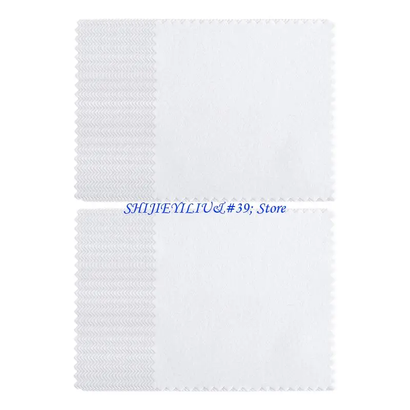 E21F 50Pieces Professional Silver Polishing Rag Silver Restoration Fabric for Silver
