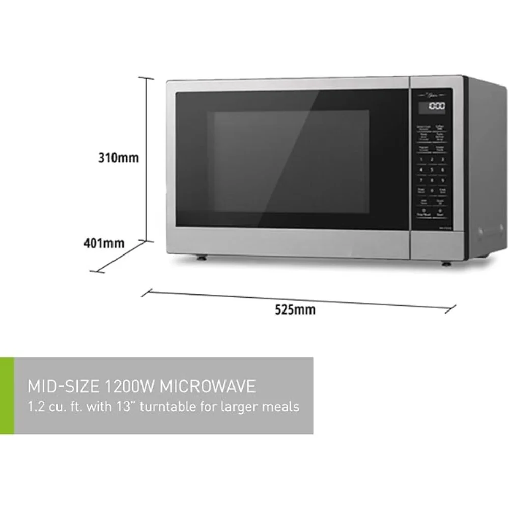 Four à micro-ondes programmable, écran LCD à lumière blanche à 4 chiffres et 15 programmes de cuisson à capteurs, four de bureau