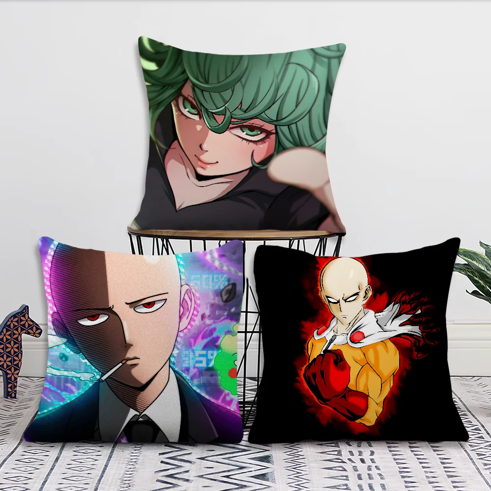 cushion S-Saitama Tatsumaki Anime cover Pillow Case Room Bedroom O-One Sofa Living Backrest Car Man Square Punch Headboard