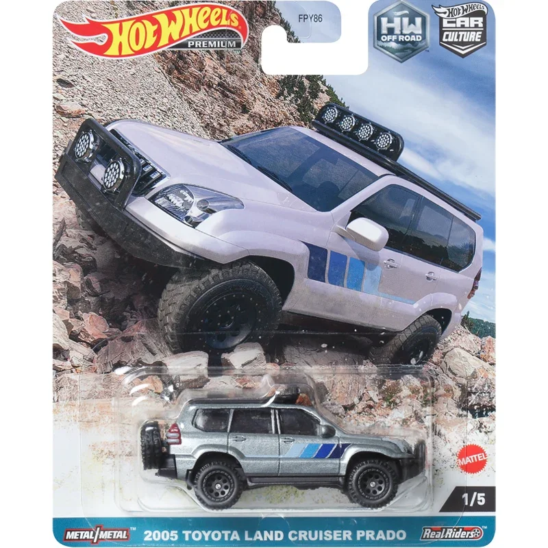 Hot Wheels-Original Premium Toyota Land Cruiser Prado Veículos Modelo, Off-Road Car Cultura, 1:64, Metal Brinquedos para Meninos, Presente de