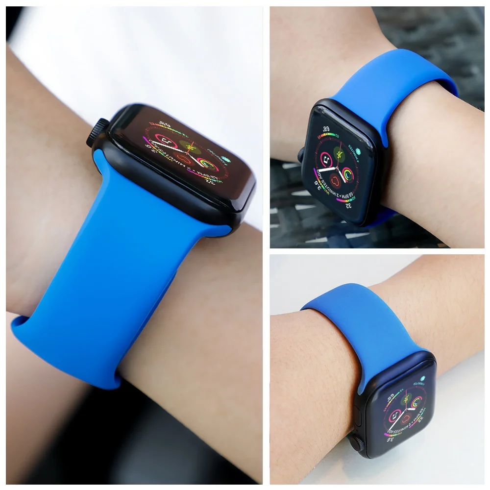 Silikonarmband für Apple Watch 11 Bänder 42 mm 46 mm 44 mm 41 mm 40 mm 45 mm Sportarmband Correa iWatch Serie 10 9 8 7 6 SE Ultra3 2 – Detail 3