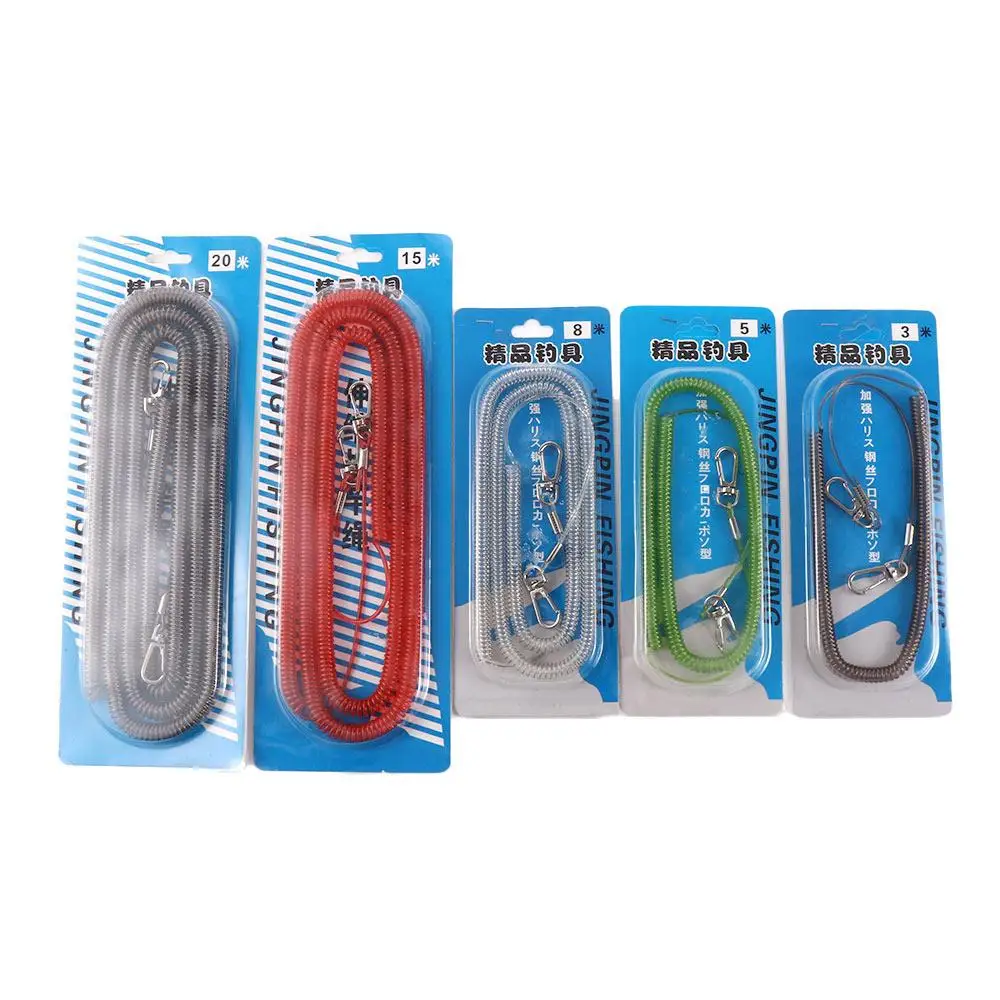 

Fishing Tackle Phone Keychain Spring Rope Retractable Elastic Rope Fishing Lanyards Anti-lost Ropes Fishing Ropes Safety Line