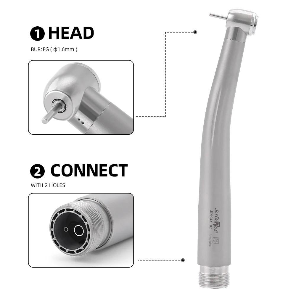 AZDENT Dental High & Low Speed Handpiece Kit Straight Contra Angle Single Water Spary Standard Push Button 2/4 Hole Dentist Tool