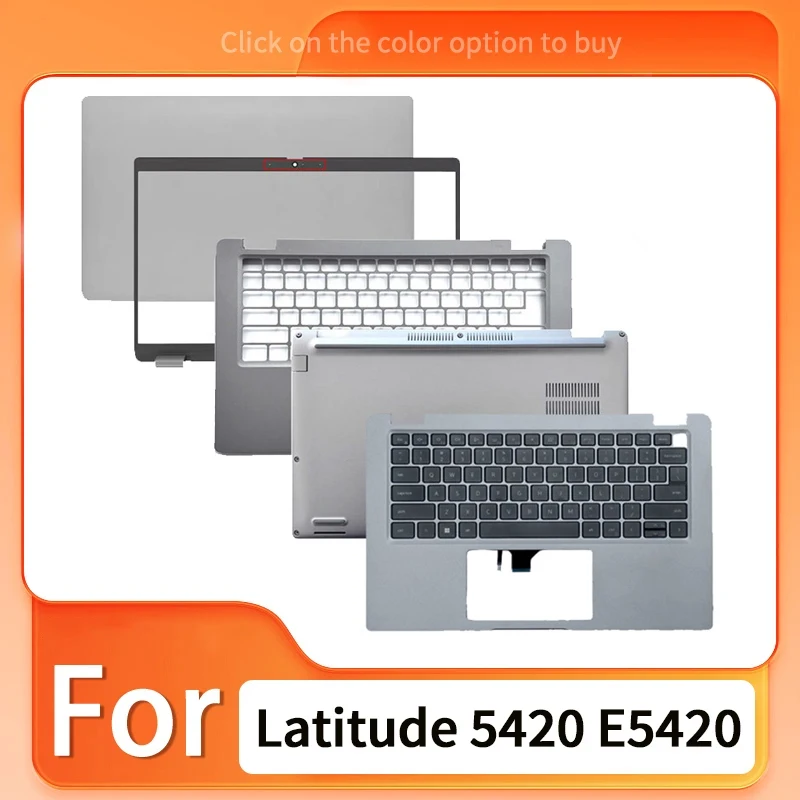 Новый комплект для ноутбука Latitude 5420 E5420: задняя крышка LCD, передняя рамка, петли, верхняя и нижняя части корпуса (серебристый)