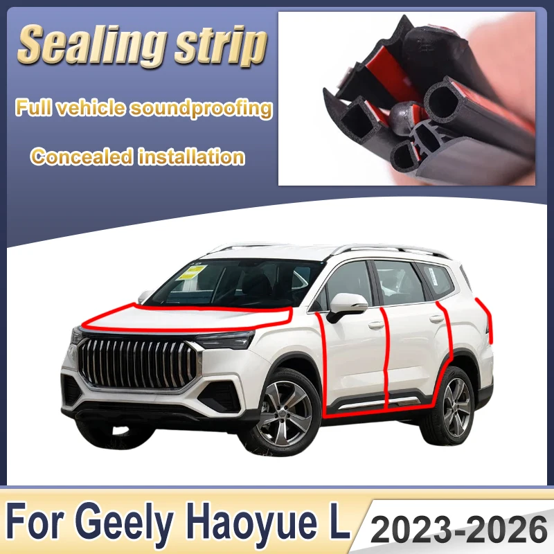 car-door-center-console-seal-strip-stickers-for-geely-haoyue-l-okavango-accessories-2024-2023~2026-engine-covers-insulation-ring