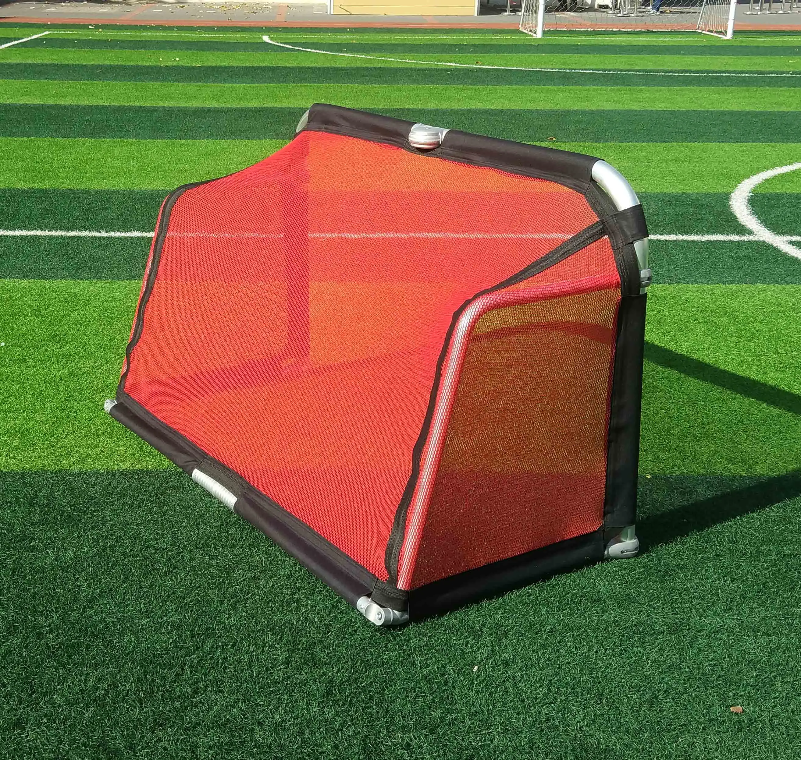 Mini porta da calcio pieghevole in alluminio portatile Reti colorate Porta da calcio pieghevoli in tessuto colorato