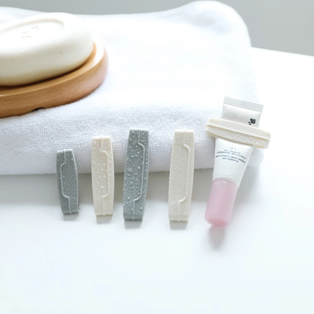 

6pcs Toothpaste Squeezer Kit Manual Rolling Extruder For Bathroom Organization Gray Large Medium Small White Pcs