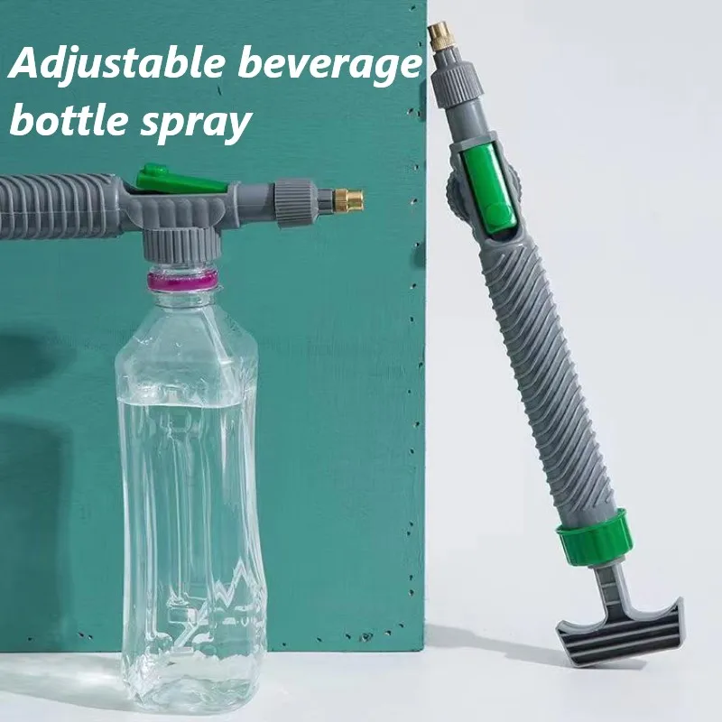 

Gardening Watering Sprayer Beverage Bottle Watering Can High Pressure Small Manual Pressure Adjustable Spray Head