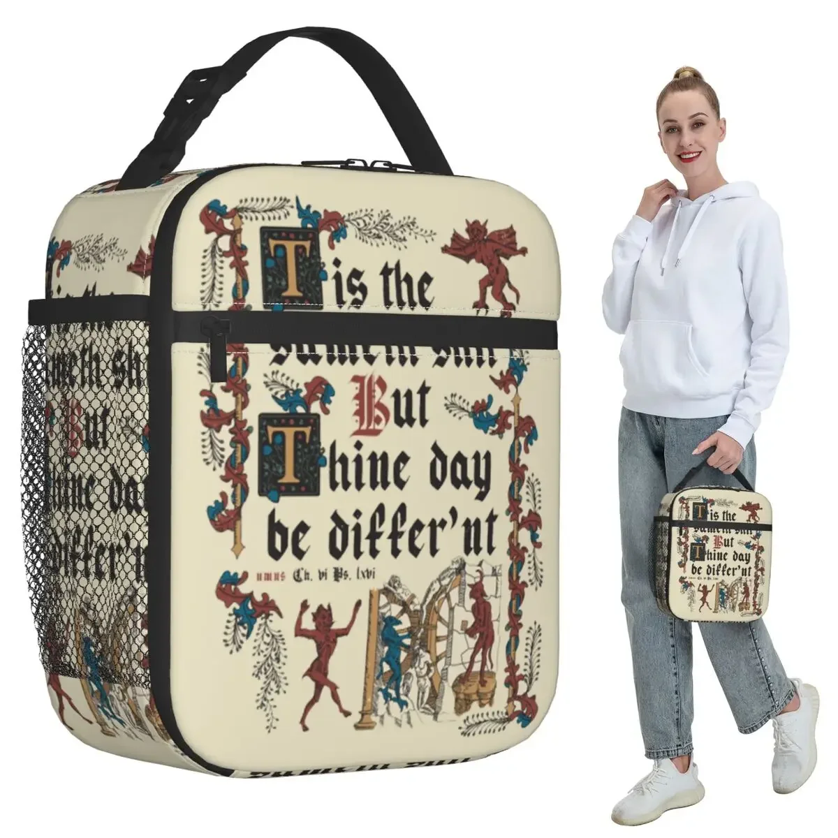 Same Shit Medieval Style English History Insulated Lunch Bag for Women Office Cooler Thermal Food Box Tote Lunch Boxes Container