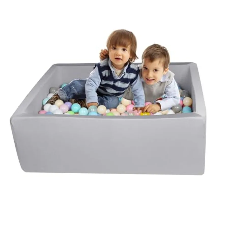 

Ball Pit for Toddlers Soft Play Equipment, Oblong Foam, Light Gray, 42.1 x 13.7, Balls NOT Included
