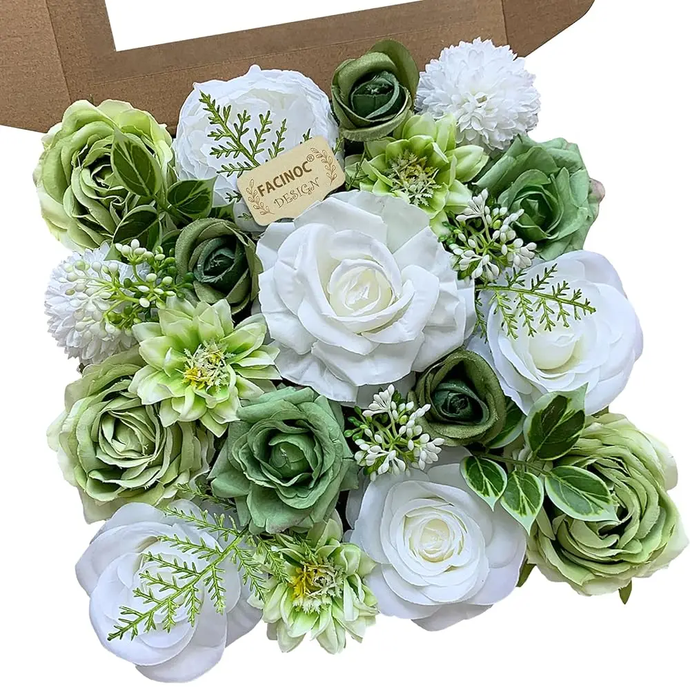 

Искусственные розы белого цвета оптом для свадебных букетов, декораций для детских праздников, украшения столов на вечеринках
