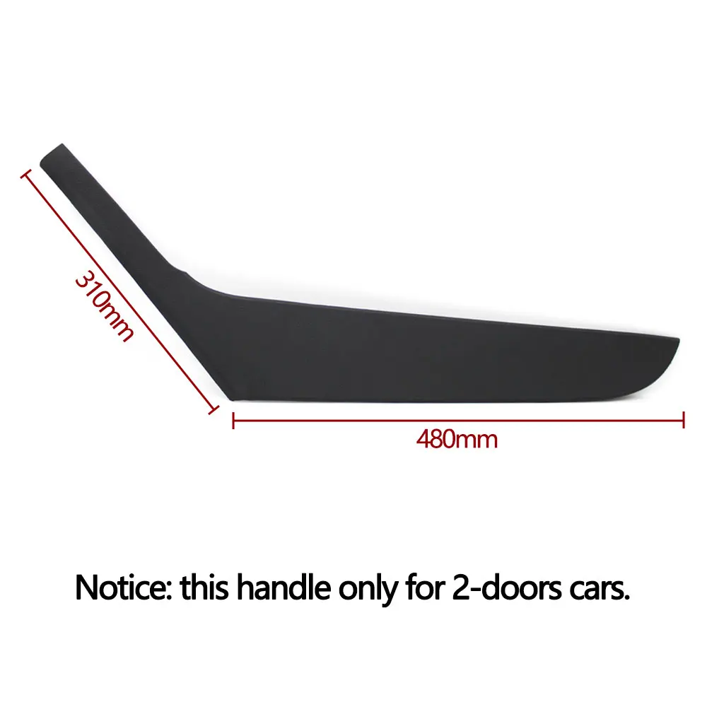 2-Door Interior Black Left Right Door Pull Handle Outer Cover Trim