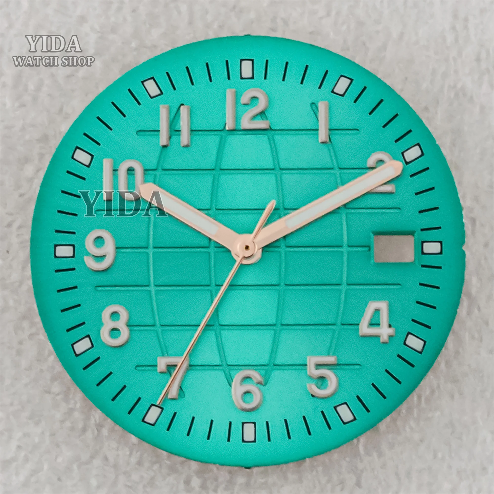 32MM NH35 Modified Watch Dial Green Luminous Hands Pointers for AQUANAUT Nautilus NH36 Movement Replacemets Parts Repair Tools