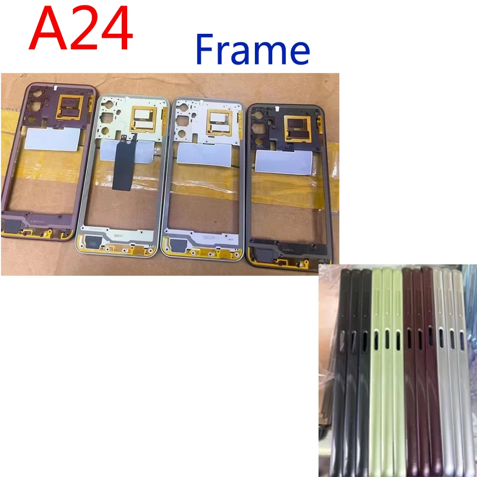 لسامسونج غالاكسي A24 4G A245 الإطار الأوسط + البطارية الغطاء الخلفي استبدال الغطاء الخلفي