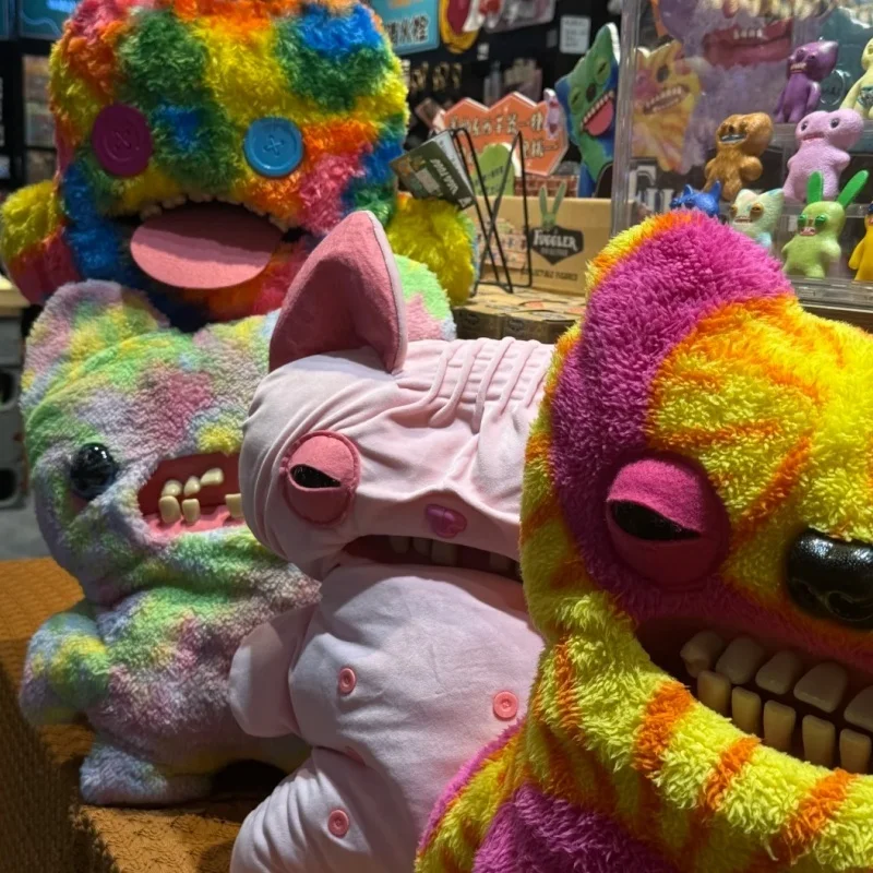 

Fuggler Plush Toy 47cm Big Fugg Tie Dye Mixed Color Ugly Cute Monster Trendy Collectible Doll Desktop Decoration Surprise Gift