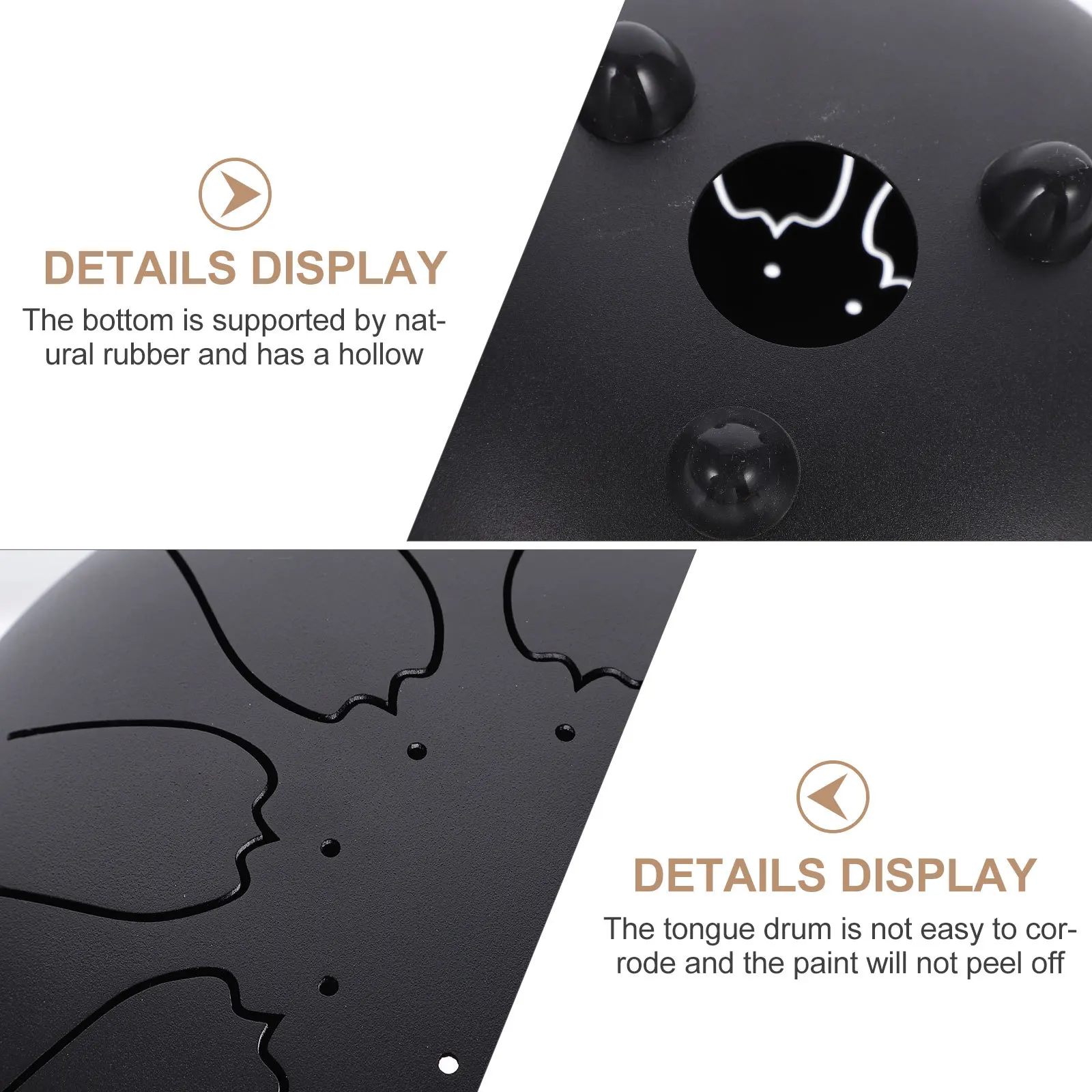 

1 set 1 Set Steel Tongue 6-Inch Portable Percussion With Finger Cots Drum Scale Sticker Hand Drum For Music Lover Percussion