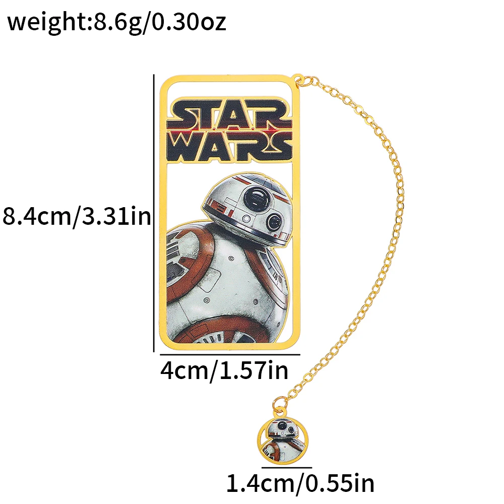 Mar Star Wars 금속 책갈피, 사무용품 컬렉션 책갈피 학교 교사 선물 도서 액세서리 학생 학습을위한 선물