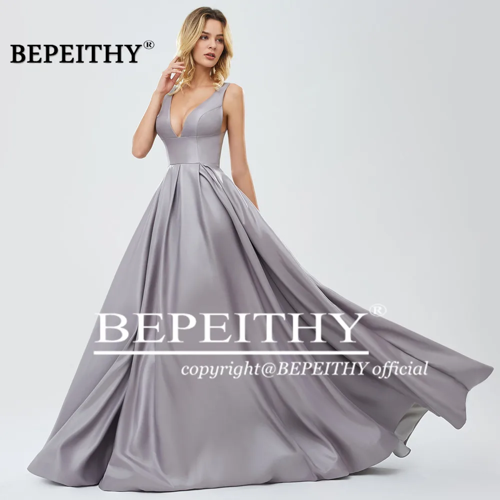 BEPEITHY – robe De soirée longue, col en V, corsage transparent, Sexy, 2021