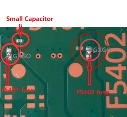 10sets-50sets  For Playstation 5 for PS5 EDM-020 Small Capacitor F5401 F5402 Fuse Set Motherboard Fix Part