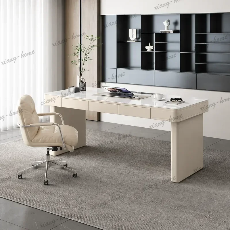 Slate Desk Cream Style Beauty Salon Consultation Workbench Light Luxury Modern Home Study Bedroom Office Computer Desk