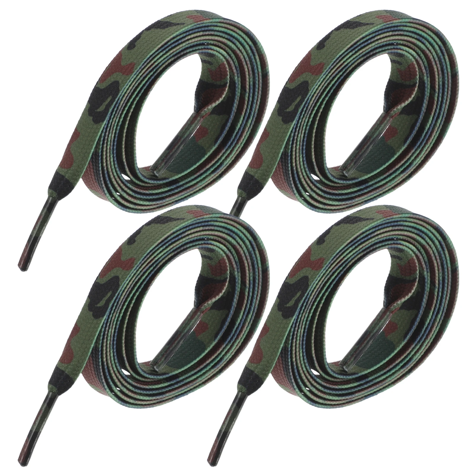 

2pcs 2 Pairs Camouflage Splicing Shoelaces Durable Flat Replacement for Sneakers Athletic Long Laces Vintage Shoe Accessories