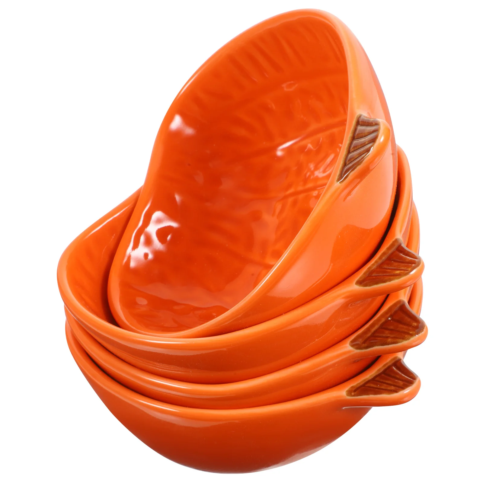 

4 шт., керамическая посуда для соуса с тыквой, милый дизайн для приправ, десертов, термостойкая микроволновая печь, морозильная камера, сейф