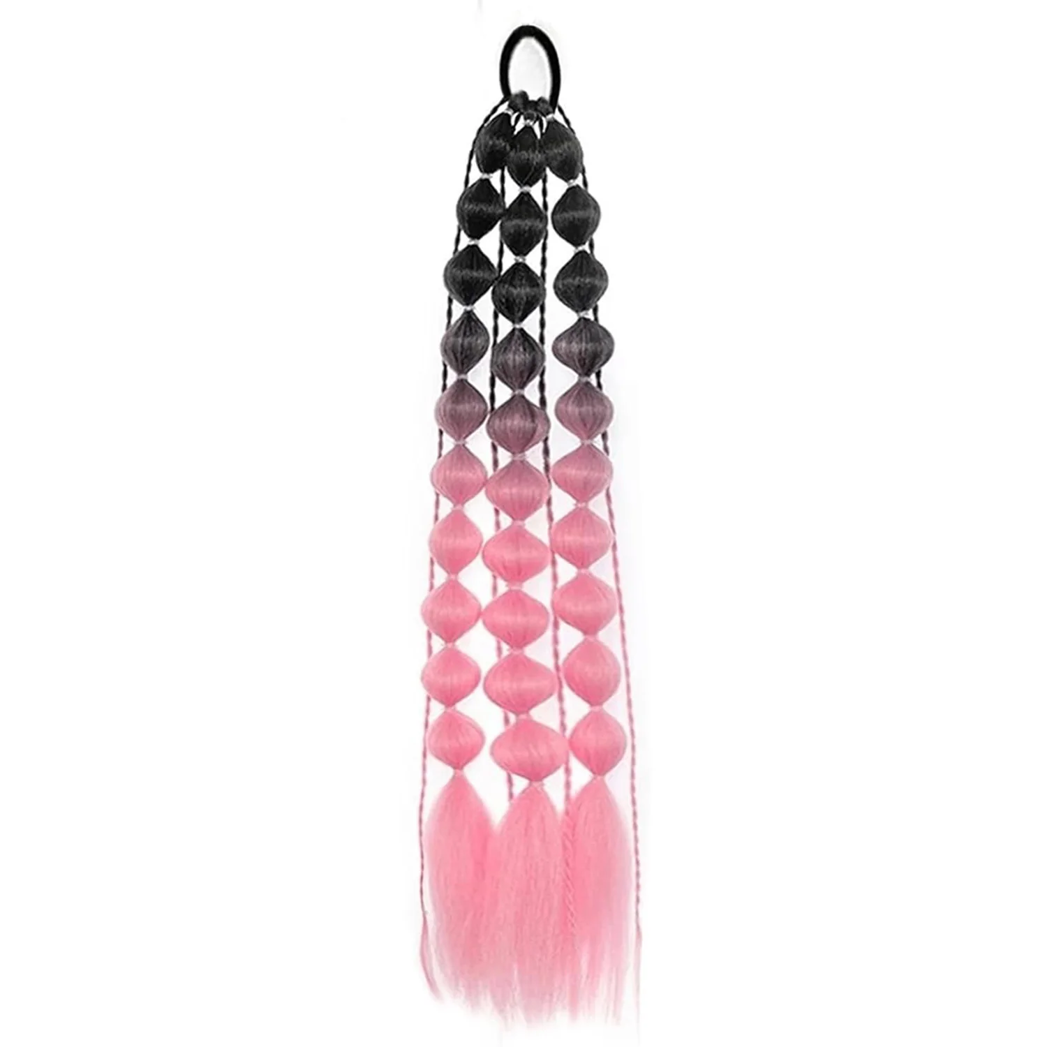 Synthetic Ponytail Extension Colorful Bubble Braid