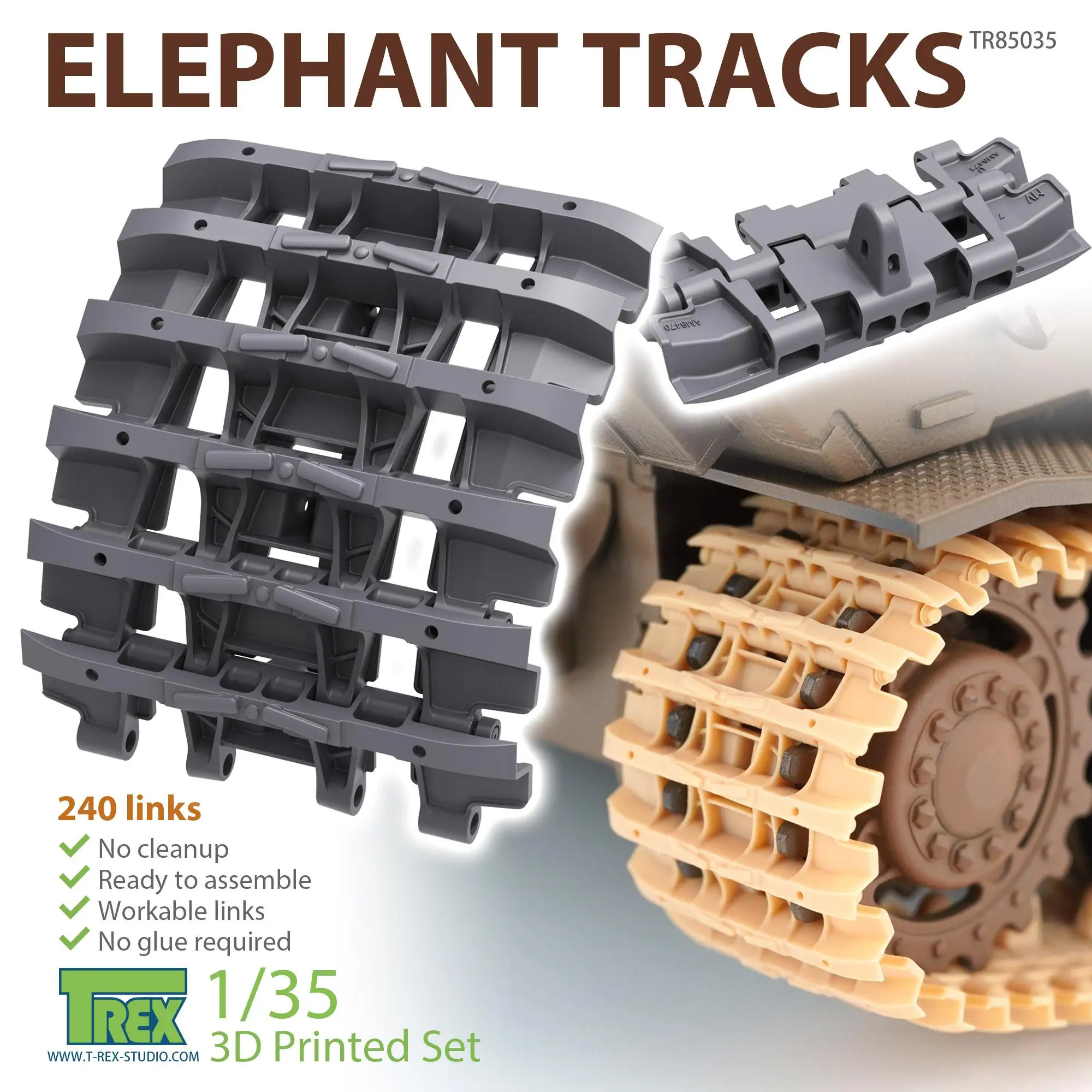 T-REX 85035 1/35 Elephant Tracks (Accessory Parts)