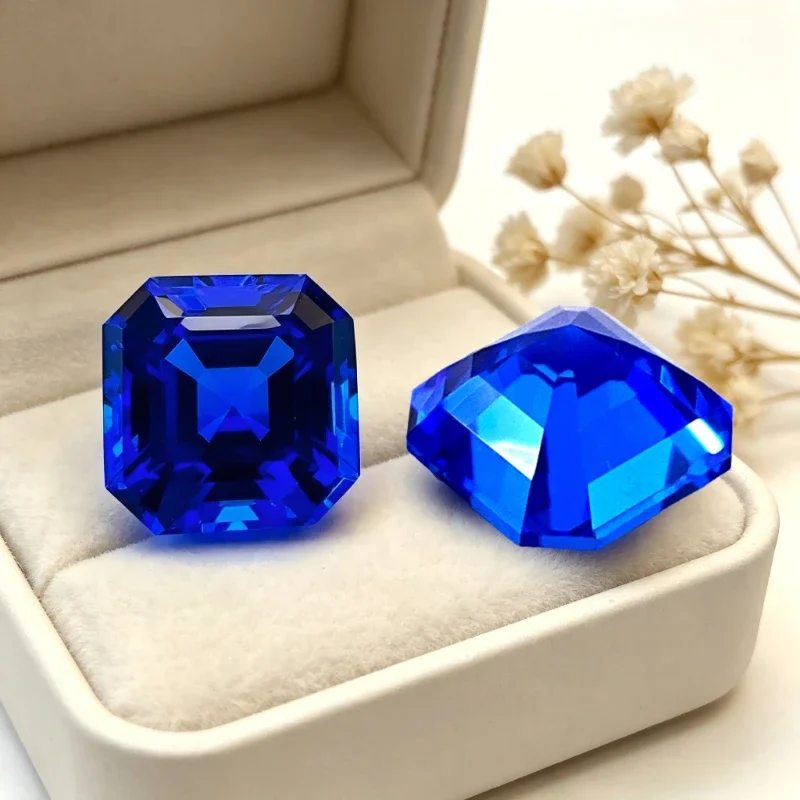 Laborgezüchteter Edelstein Kobaltspinel Asscher-Schliff mit Zertifikat Großhandel – Detail 2
