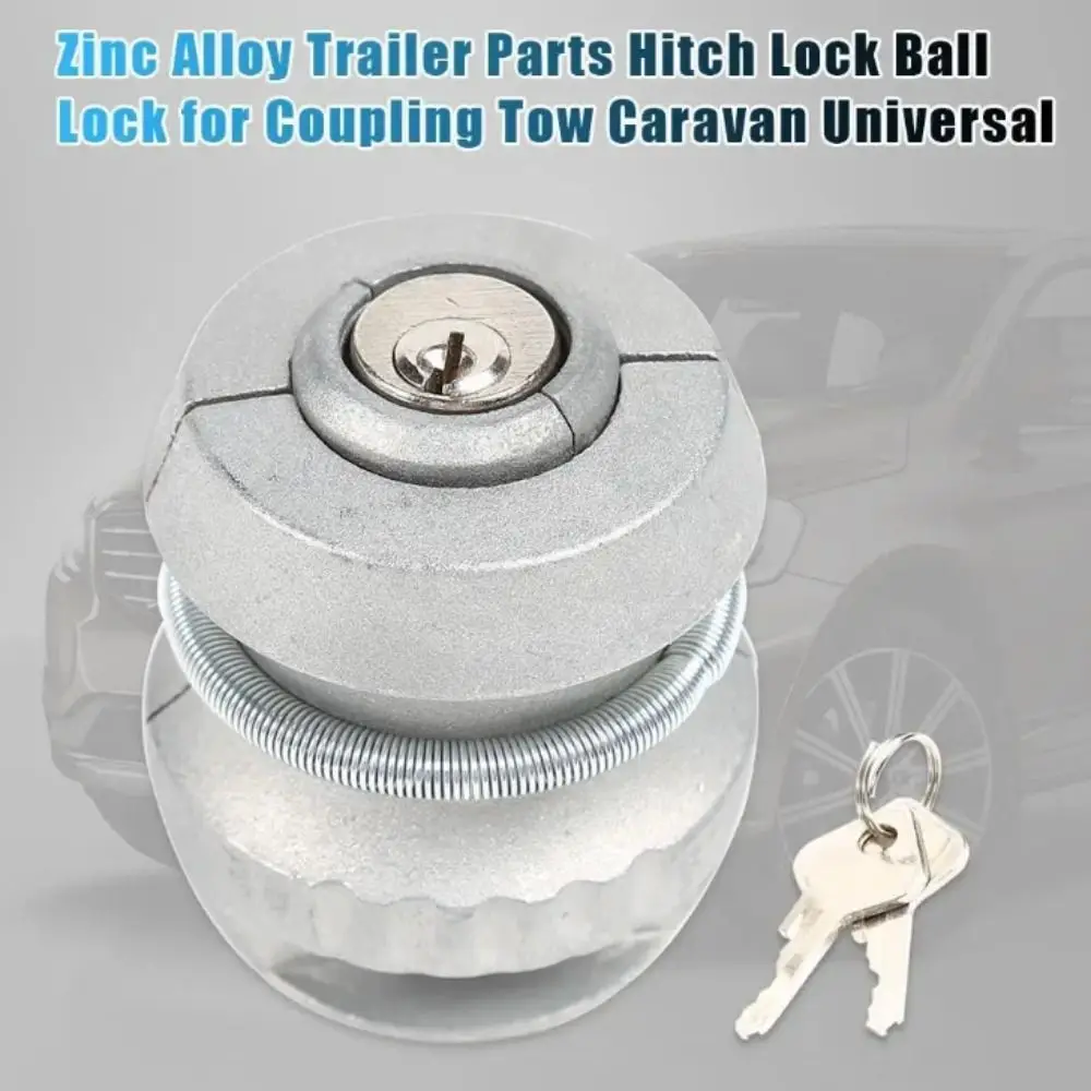 Zinc Alloy Anti-Theft Lock Corrosion Resistant Silver Color Trailer Parts Universal Fit Dust Resistant Caravan Lock Boats