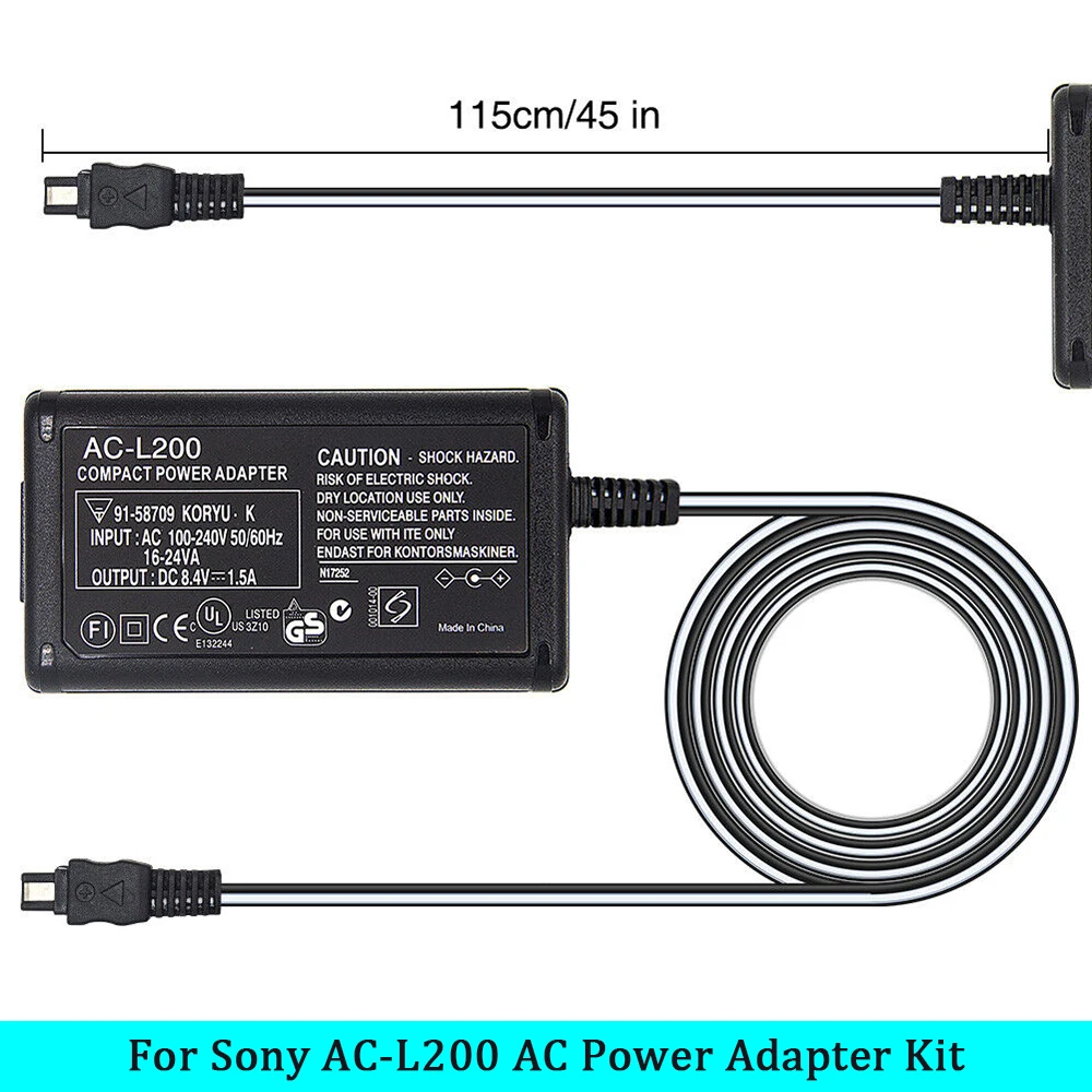 AC-L200 8.4V 1.5A Sony Handycam Şarj Cihazı