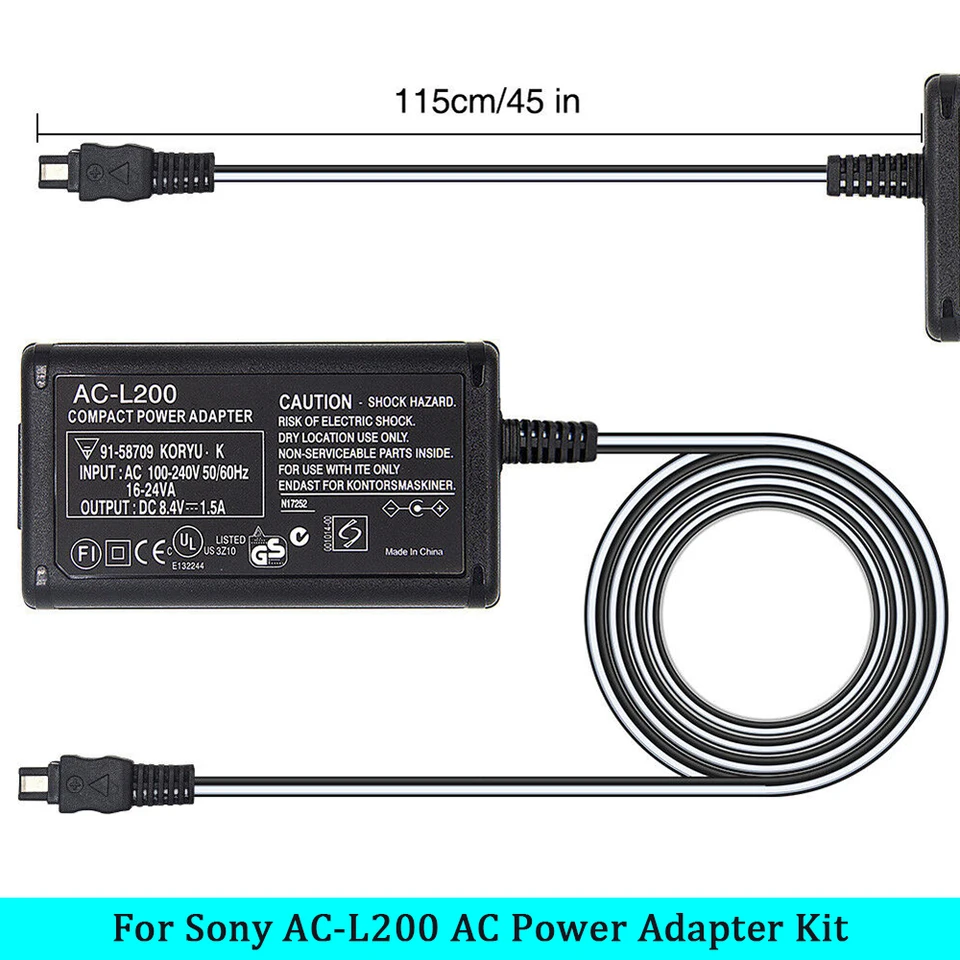 AC-L200 8.4V 1.5A Sony Handycam Şarj Cihazı