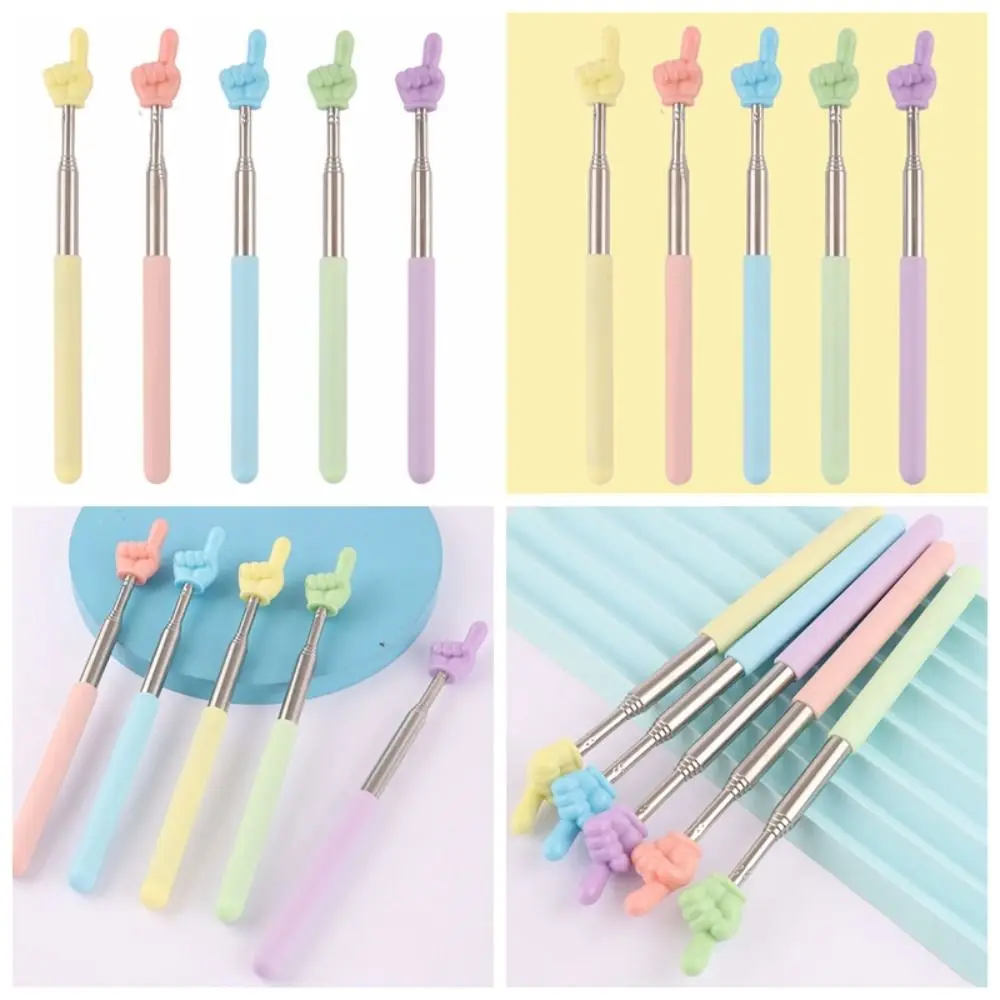 Telescopic Reading Guide Pointer Retractable Finger Shape Teaching Pointer Stick Anti-slip Mini