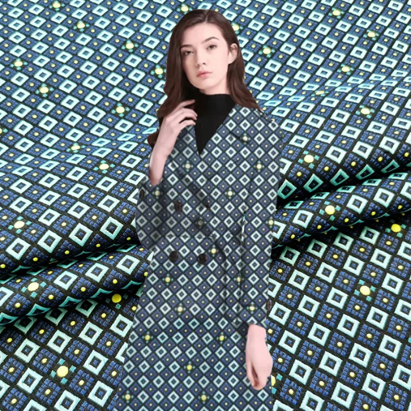 

Жаккардовая парчовая ткань, маленькое клетчатое платье, европейский бренд, модные ткани для сумок, шитье своими руками, оптовая продажа, тканевый материал