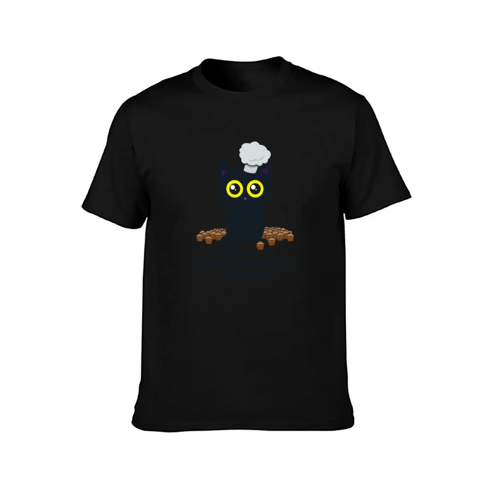 I Made Gluten-free Muffins - Baking Cat T-Shirt Active Sports Short Sleeve Cotton Shirt T-Shirt