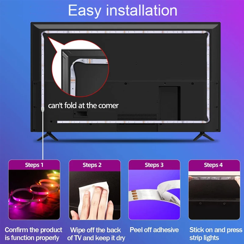 5M 10M Led Lights for TV 3 Key Control Led Strip USB 5V Tape Lights for TV Backlight Home Party Decoration Flexible Ribbon